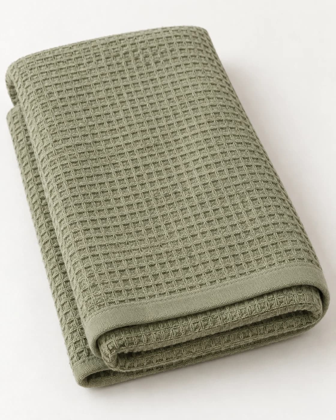 The texture and drape of the waffle towel